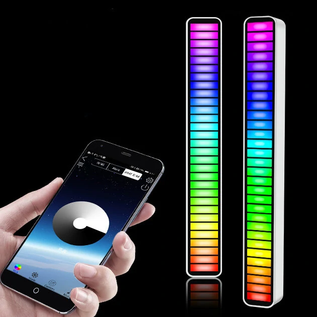 RGB Pickup Lights Sound Control LED Light Smart App Control Color Rhythm Ambient Lamp For Car/Game Computer Desktop Decorative Light (image for) RGB Pickup Lights Sound Control LED Light Smart App Control Color Rhythm Ambient Lamp For Car/Game Computer Desktop Decorative Light